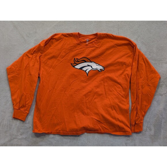 NFL Peyton Manning Denver Broncos Orange Long-Sleeve Majestic T-Shirt Size XXXL - Picture 4 of 15